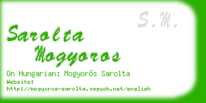 sarolta mogyoros business card